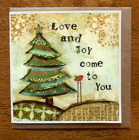 Love and Joy 5 x 5 card with envelope