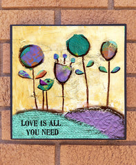 Love is all you Need.... wood block print