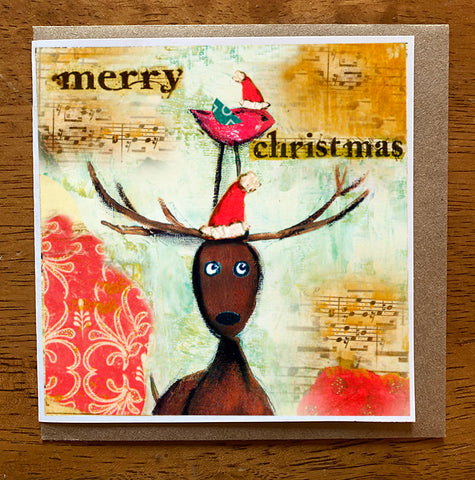 Merry Christmas....   5 x 5 card with envelope
