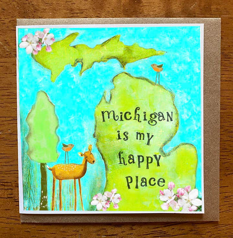 Michigan is my Happy Place ....5 x 5 Card