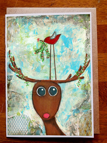 Mistletoe....5 x 7 card with envelope