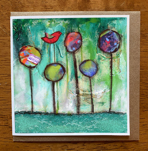 Music in the Air.. 5 x 5 greeting card