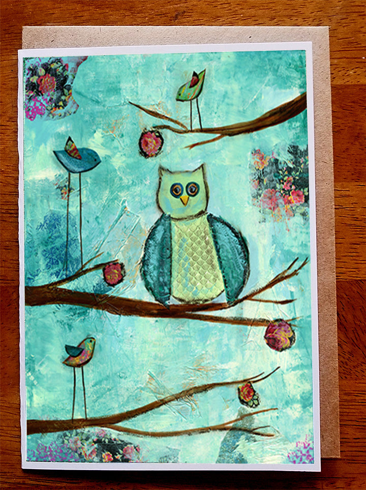 Owl And friends.. Greeting Card