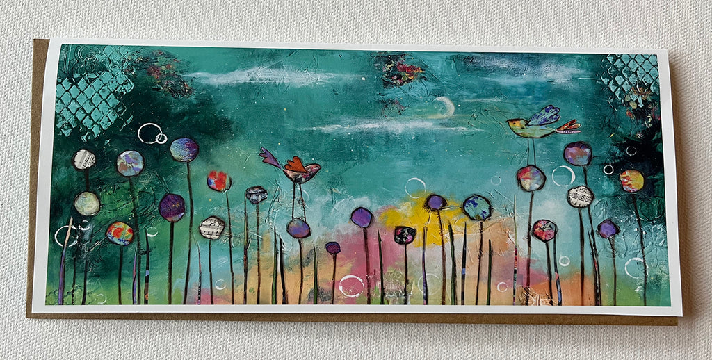 Midnight in the Meadow.. 4" x 9.5" greeting card