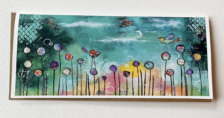 Meadow at Midnight..... 4" x 9.5" greeting card