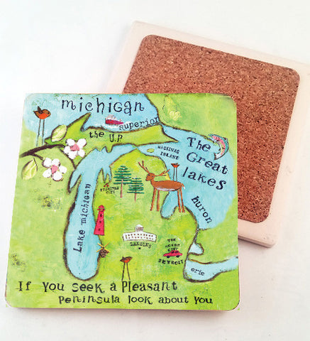 Pleasant Peninsula..... absorbant stone coaster