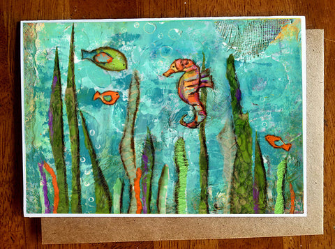 Seahorse.. 5 x 7 Greeting Card