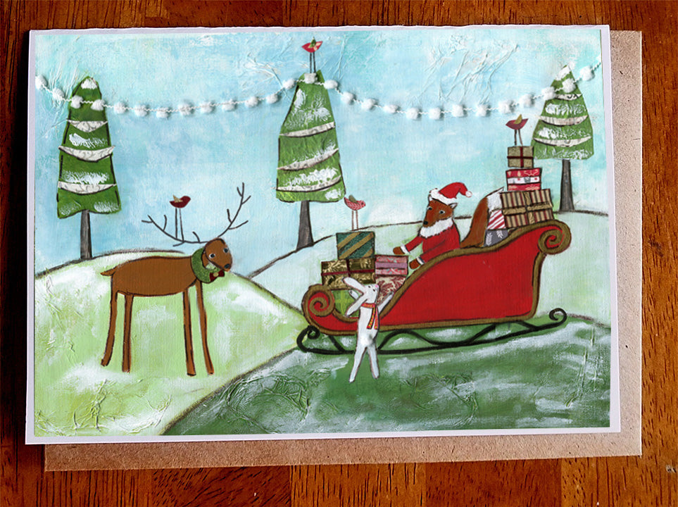 Sleigh Ride.... 5 x 7 card with envelope