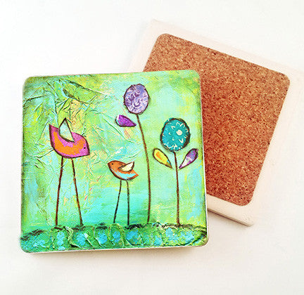Be Brave.. absorbant stone coaster