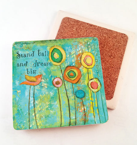 Stand tall... absorbant stone coaster