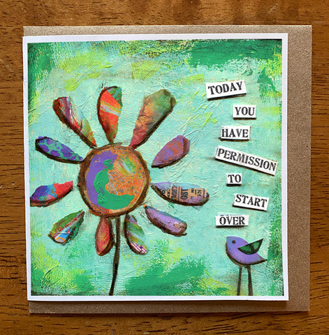 Permission.. 5 x 5 greeting card