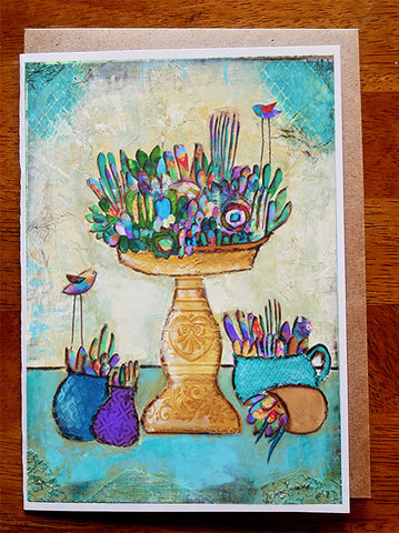 Succulent Garden ..... 5 x 7 Greeting Card