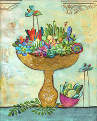 Succulent Birdbath II