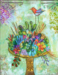 Succulent Bird Bath