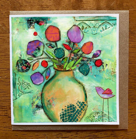 Joyful Bouquet.. 5 x 5 greeting card