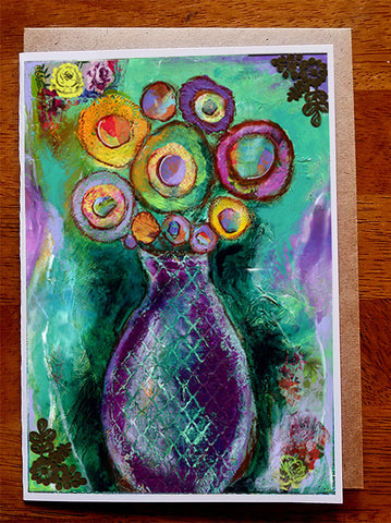 Purple vase...... Greeting Card